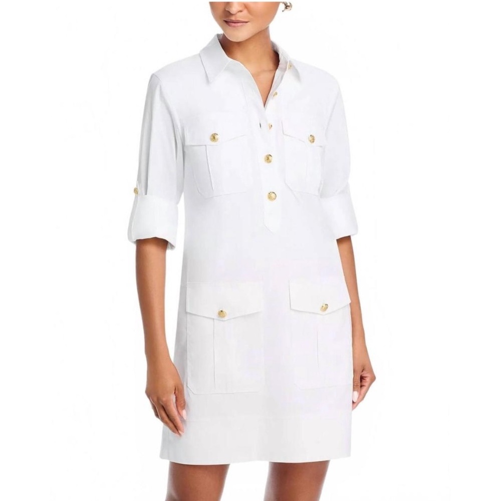 Veronica Beard Saude Cargo Dress - White (Size 00)